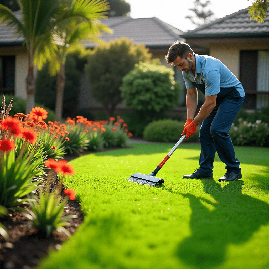 Before and after lawn care